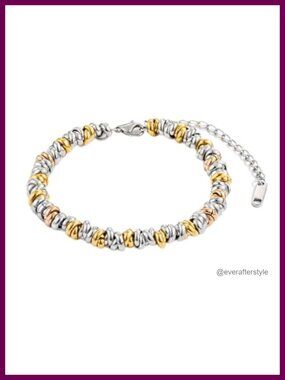 Waterproof Gold Bracelet 18K PVD Gold Plated Stainless Steel Link Bracelet
